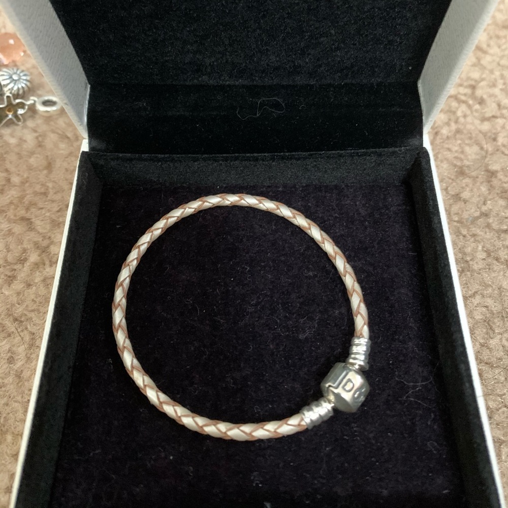 Ivory Leather Pandora Bracelet